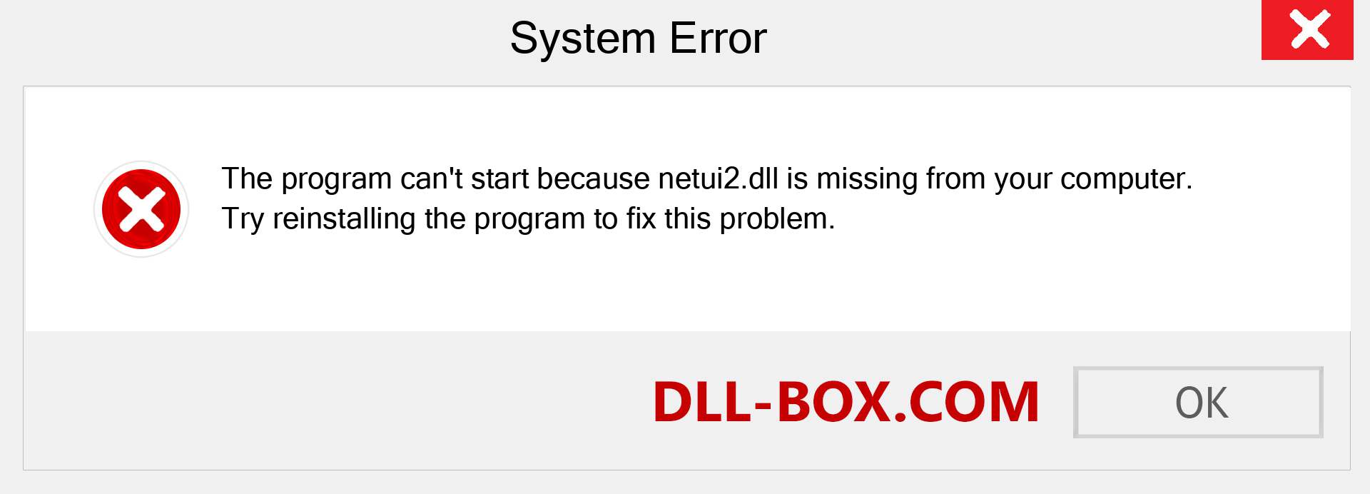  netui2.dll file is missing?. Download for Windows 7, 8, 10 - Fix  netui2 dll Missing Error on Windows, photos, images